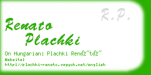 renato plachki business card